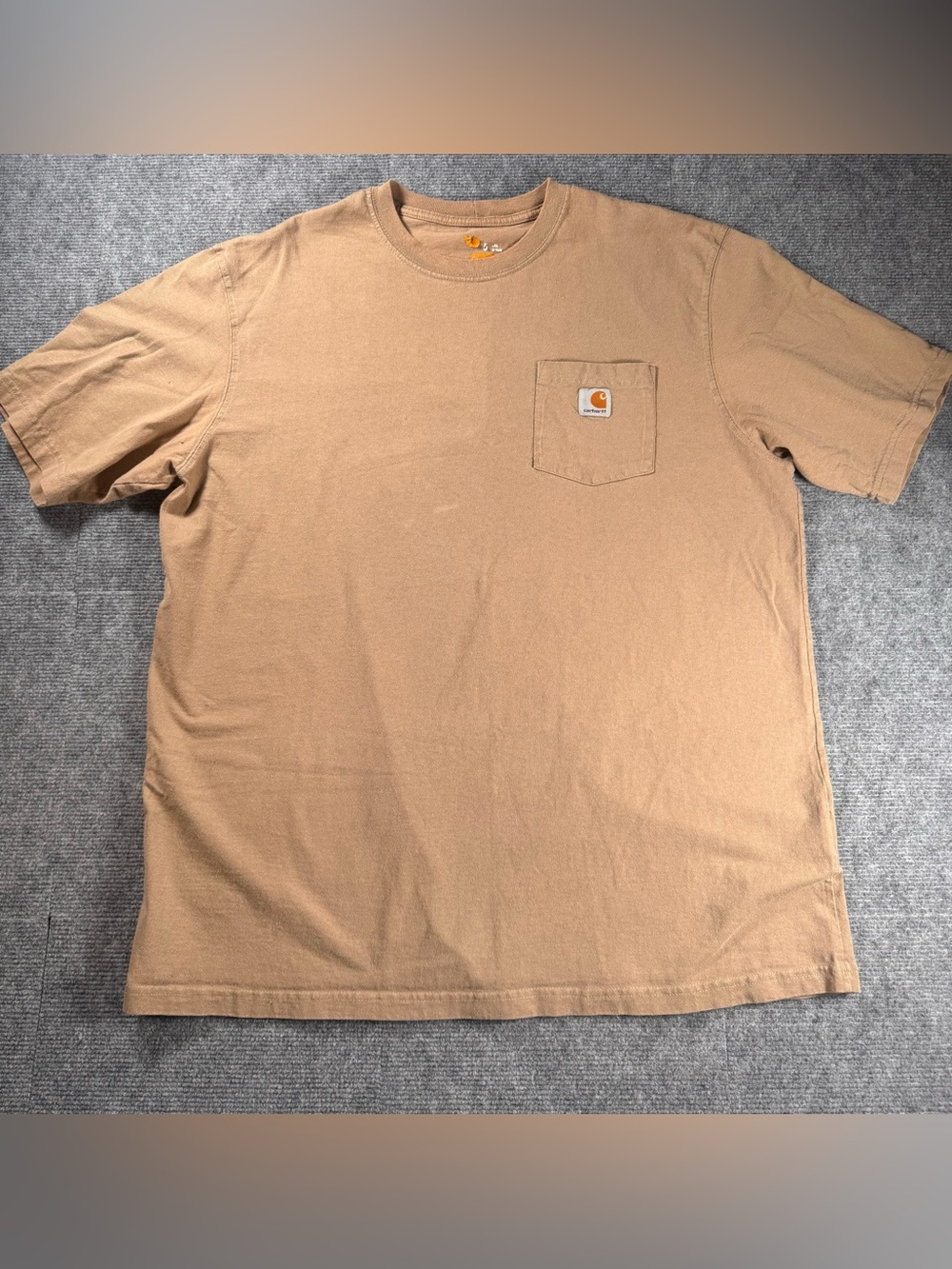 Carhartt K87 Men’s XL Desert Thrashed Faded Pocket T Shirt Distressed Workwear